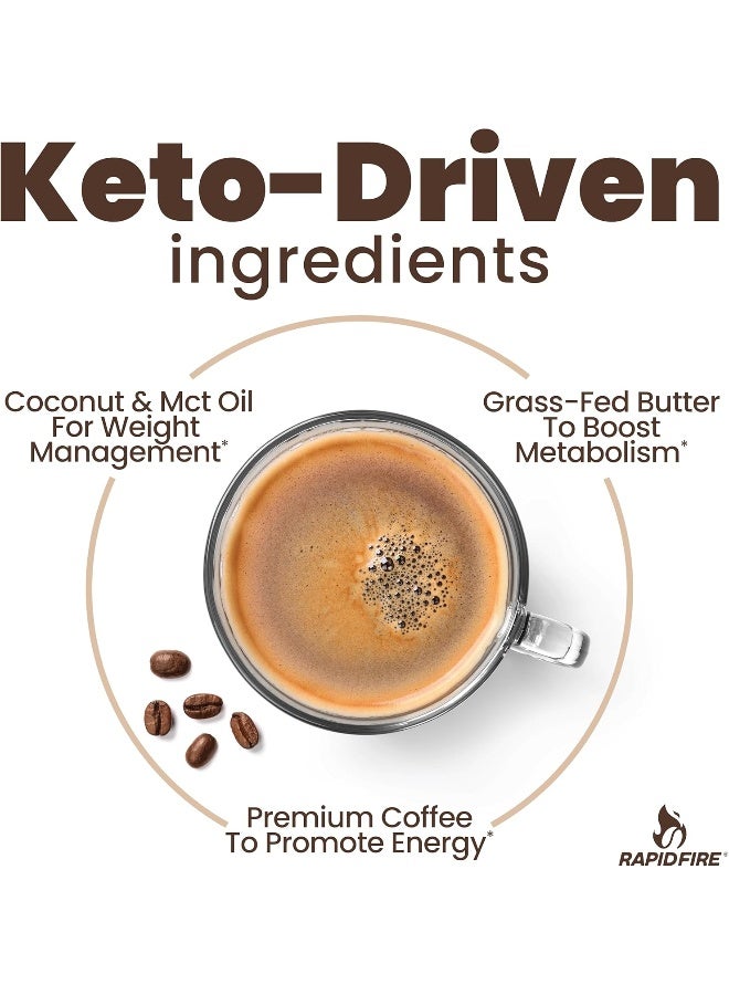 Rapid Fire Rapidfire Keto Coffee Instant Coffee Mix, Caramel Macchiato Flavor - Image 2